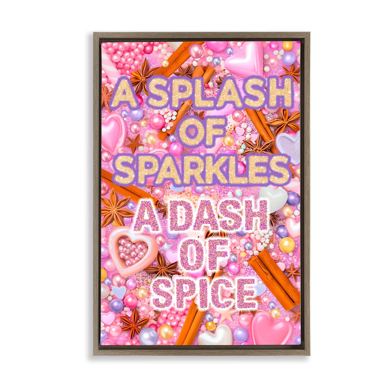 Stupell Industries Splash of Sparkle Dash Of Spice Floating Frame, design by Jess Stempel